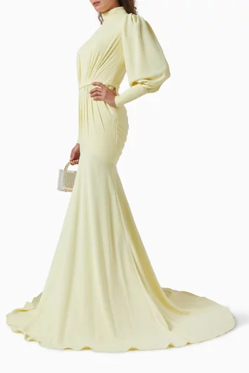 فستان سيليو طويل بطيّات