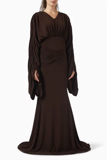 فستان جينا طويل جيرسيه