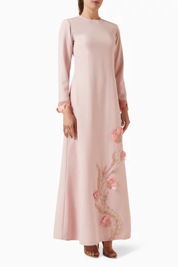 Floral Bead-embellished Dress