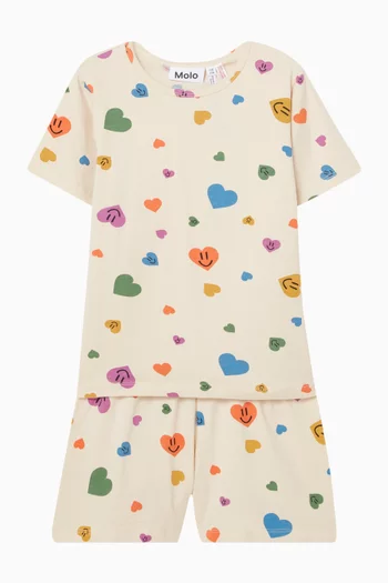 طقم بيجاما لوفيس بأكمام قصيرة