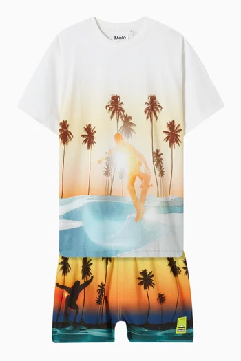 شورت سباحة نيكو بطبعة صن ست سكيت