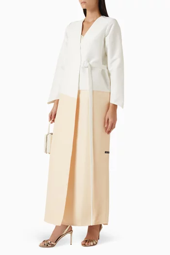 Two-toned Abaya in Bridal Satin