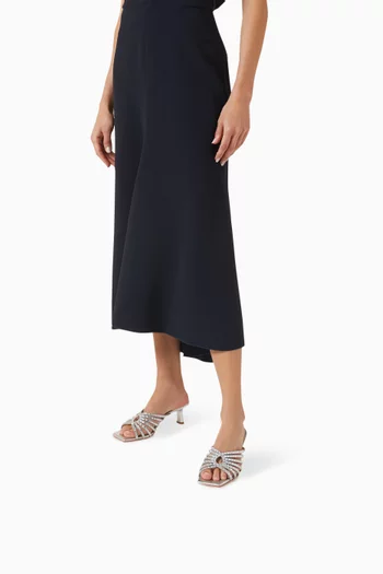 حذاء مفتوح بيسكارا بكعب 65 مم جلد محفور