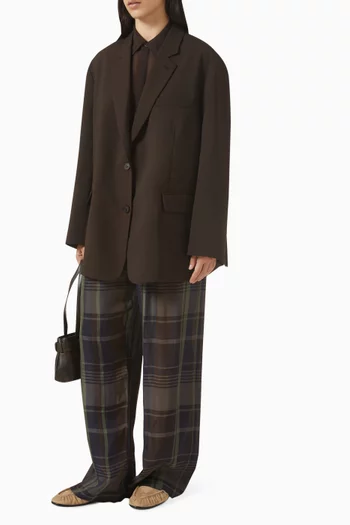 جاكيت بيا بقصة فضفاضة قماش بدل