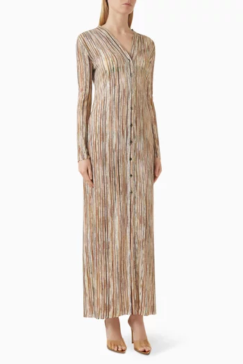 knee length dresses for ladies Missoni Embellished Metallic Crochet-Knit Mini Dress – Runway Catalog main image 1