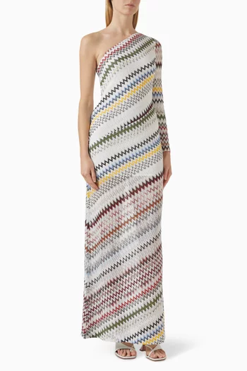 فستان بكتف مكشوف مزيج رايون