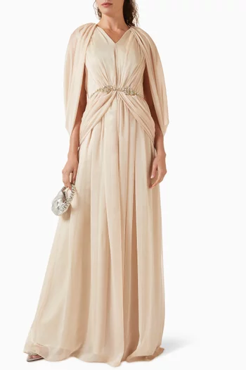 Azar Embellished Drape Dress