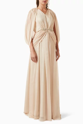 Azar Embellished Drape Dress