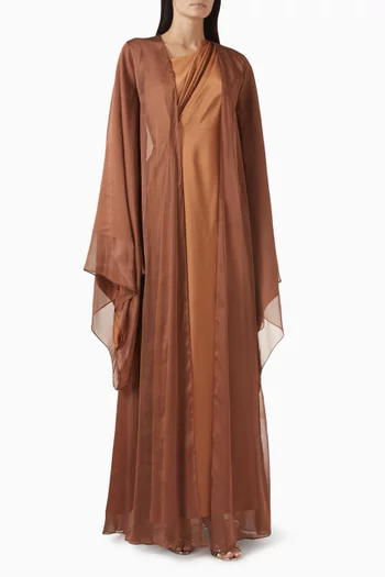 Juman Kaftan & Dress Set in Satin-chiffon