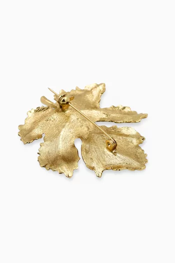 First Temptation Brooch in 24kt Gold-plated Brass
