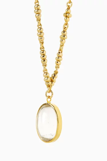 Rock Necklace in 24kt Gold-plated Brass