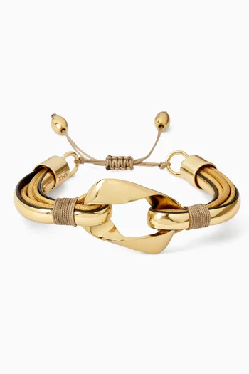 Laya Cord Bracelet in 24kt Gold-plated Brassa