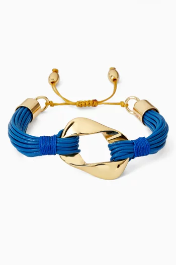 Laya Cord Bracelet in 24kt Gold-plated Brass