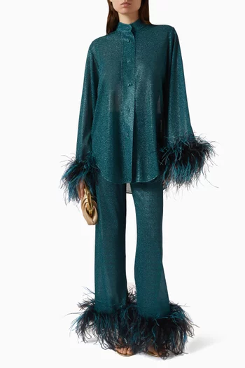 بنطال لوميير مزين بالريش