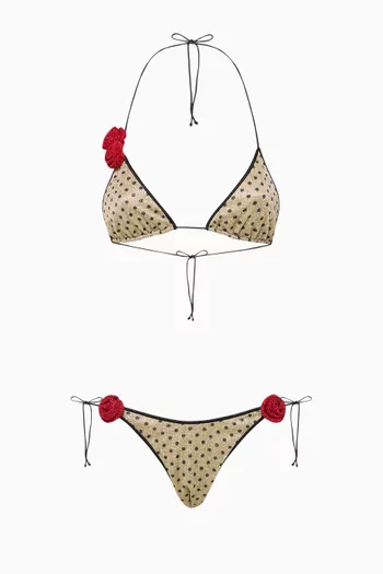 Lumière Rose Pois Microkini Set