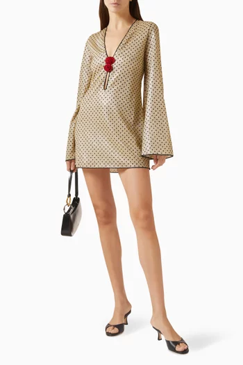 Lumière Rose Pois Kaftan