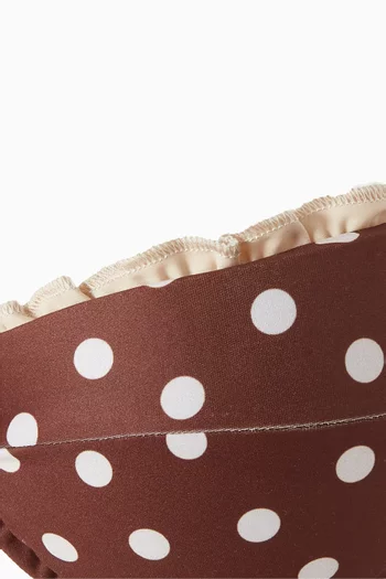 Lily Ruffle Polka Dots Bikini Top
