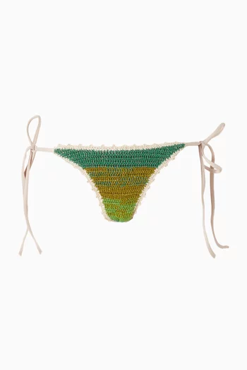 Lucy Self-tie Bikini Briefs in Crochet