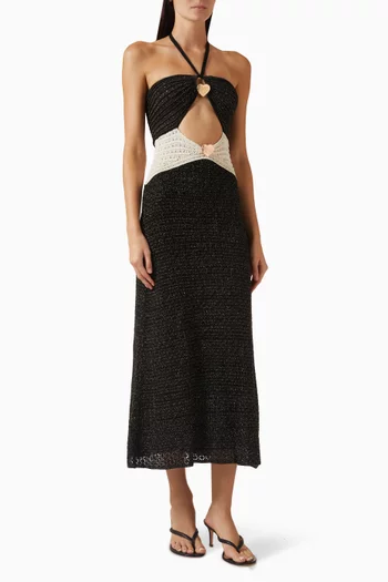 Zully Halter Maxi Dress in Knit