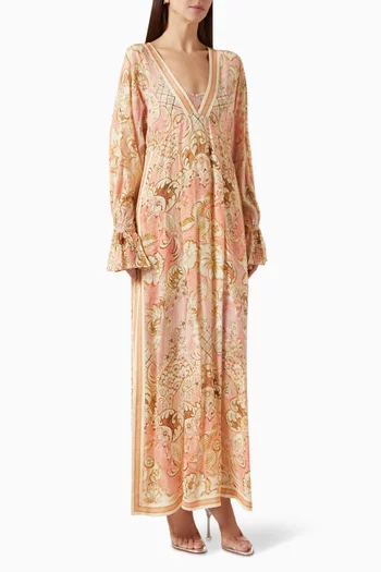 قفطان انا مزين بنقشة فيسكوز