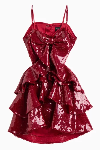 Tulip Bow Dress in Sequins