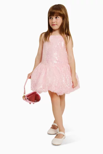 Alanna Mesh Dress in Sequins