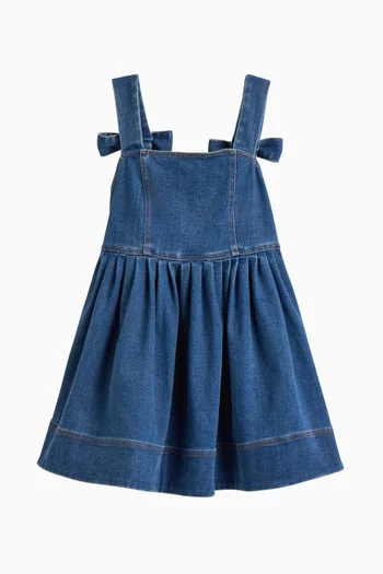 Bow Dress in Denim