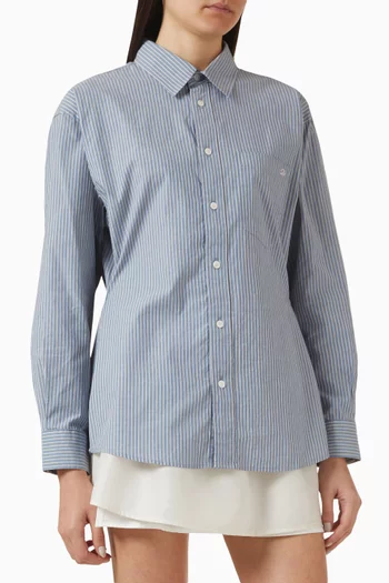 Oversized Striped Shirt in Cotton