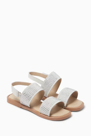 Crystal-Embellished Sandals