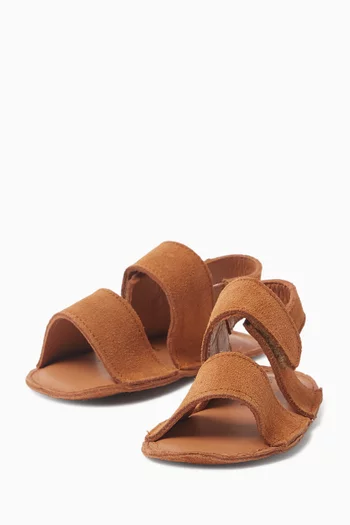 Double Strap Sandals in Leather