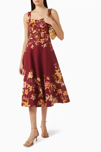 Elza Floral-print Belted Dress