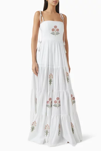 Donya Maxi Dress in Linen