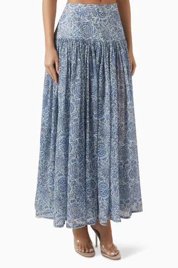 Naz Maxi Skirt in Linen