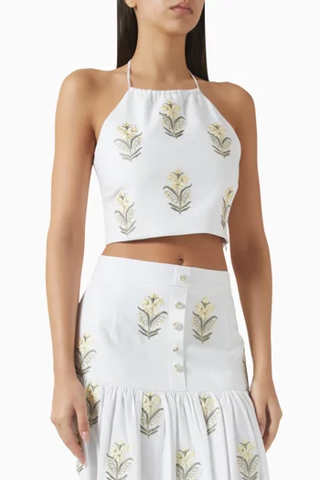 Gilda Bustier Top in Linen