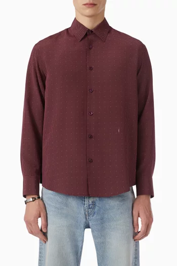 CASSANDRE Dotted Shirt in Silk Crepe de Chine