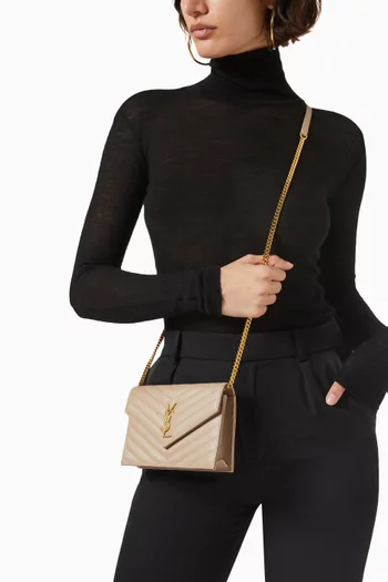 Cassandre Envelope Chain Wallet in Leather