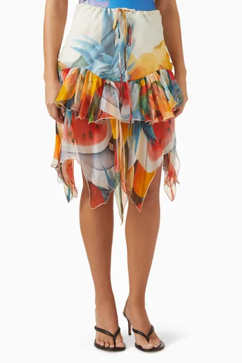 تنورة سالبيكون حرير شيفون