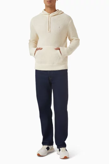 Textured Hoodie in Cotton & Wool