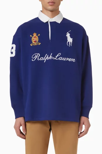 سويت شيرت بشعار لاعب البولو على الحصان الكبير للاحتفال بالذكرى العشرين