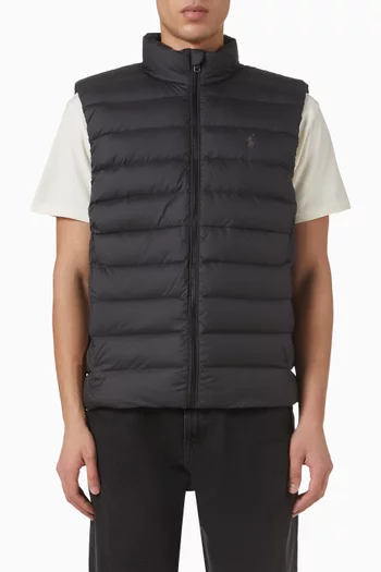 Down Vest in Recycled Nylon