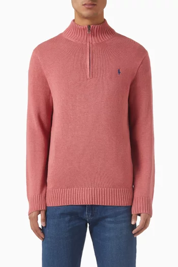 Half Zip Sweater in Cotton