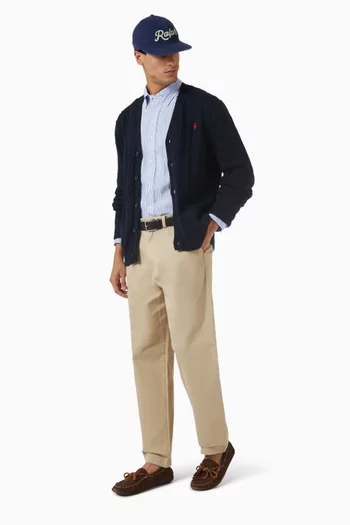 Pleated Chino Pants in Cotton