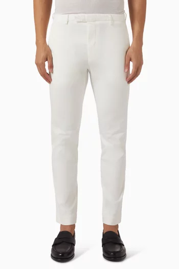 Flat Front Pants in Cotton