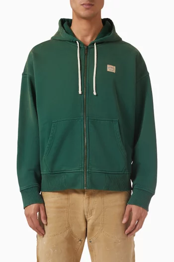 Logo Label Hoodie in Cotton