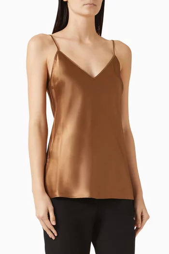 Clea Top in Silk-satin