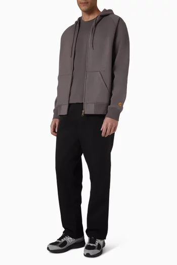 كنزة بغطاء رأس تشيس بسحّاب صوف قطني