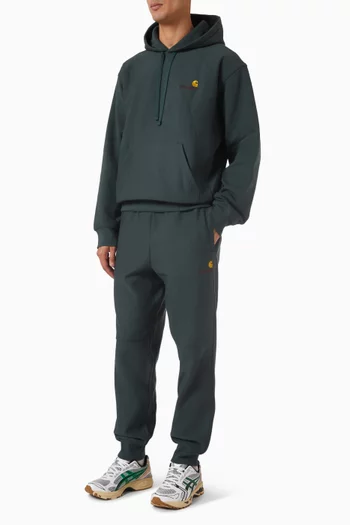 بنطال رياضي أميريكان بشعار الماركة مزيج قطن