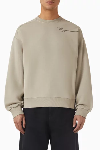 Punched Sweatshirt in Cotton