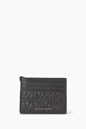 Hudson Quilted Logo Card Case