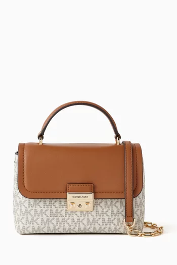 حقيبة تريبيكا مقاس XS بيد علوية قنب بشعار الماركة